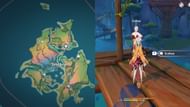 Strange Encounter of the Tete Isle Kind World Quest location (Image via HoYoverse)